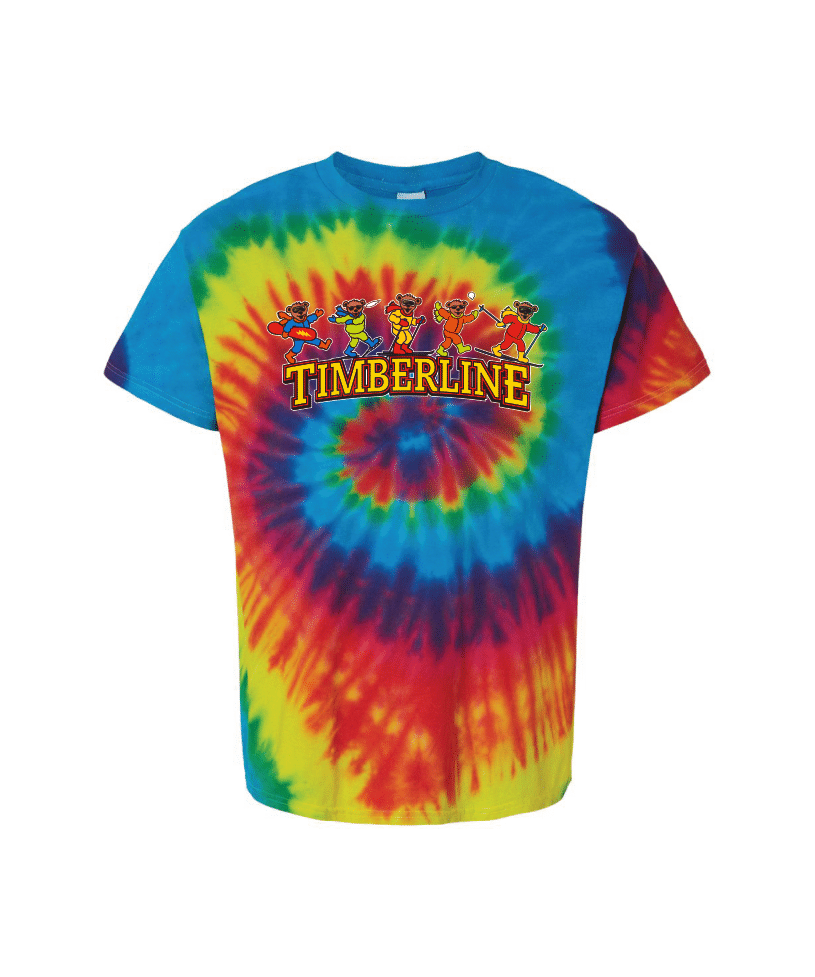 Limited Edition Timberline Tribute Bears Short Sleeve Tee Shirt - Tie-Dye