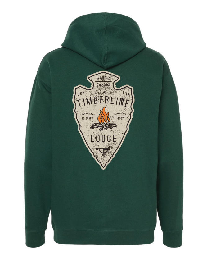 Arrowhead Fire Adult Hooded Sweatshirt - Green