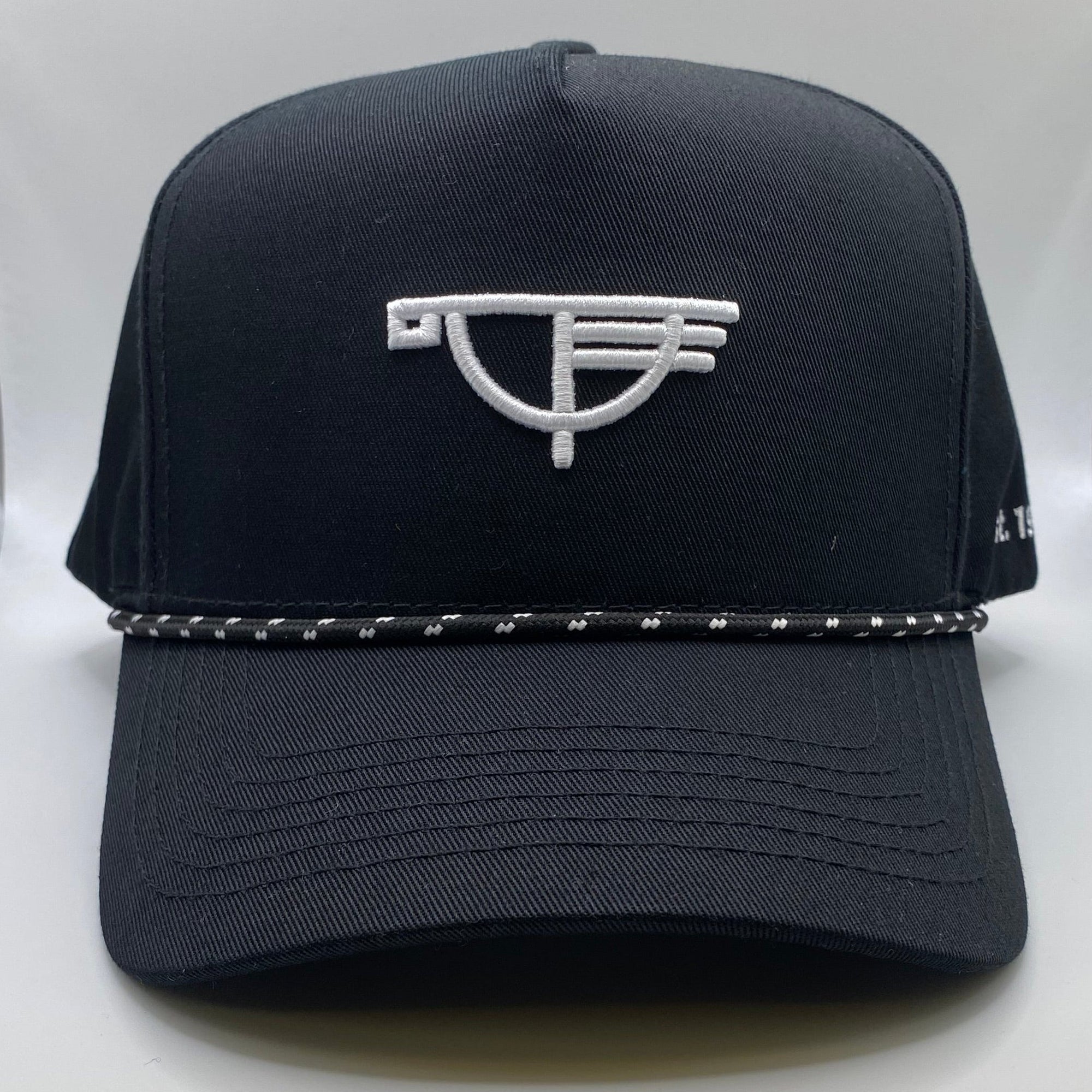 Hat - Cream & Sugar Collection - Station Twill Rope 5 Panel Snapback - Black