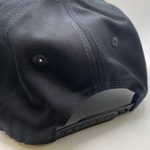 Hat - Cream & Sugar Collection - Station Twill Rope 5 Panel Snapback - Black