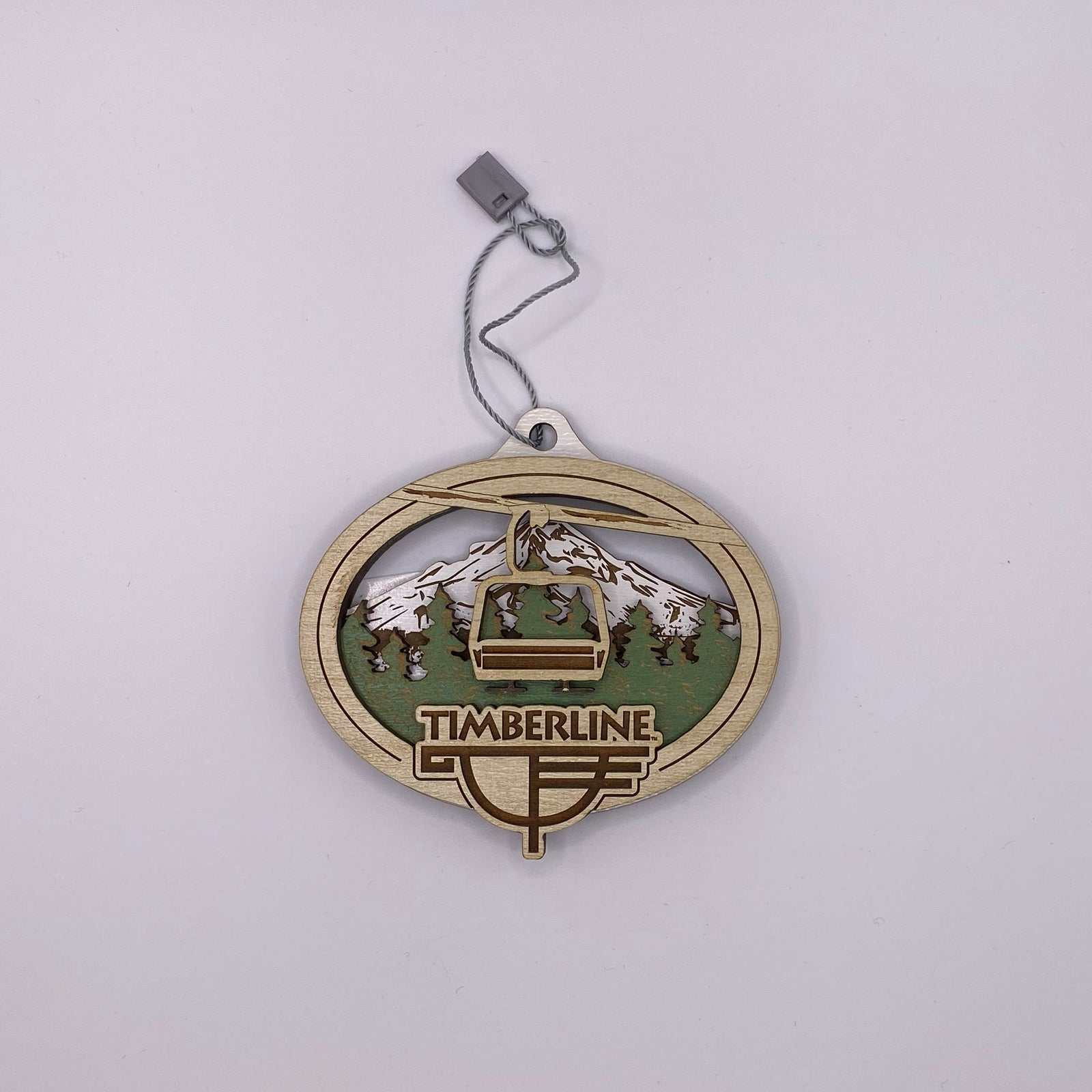 Oval Chairlift Wood Carved Ornament