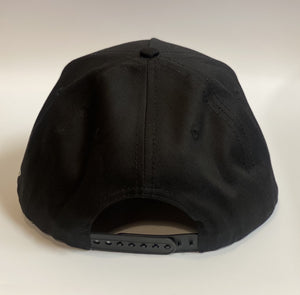 Hat - Snowgoose Collection - 5 Panel Twill Snapback - Black