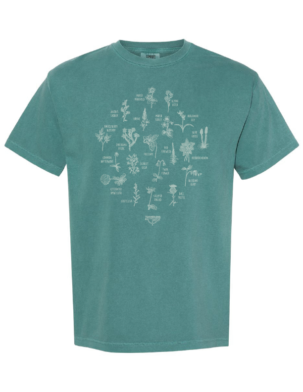 Northwest Flowers Tee - Emerald