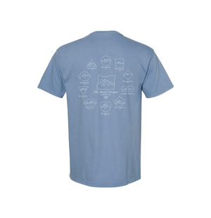 Northwest Mountains Tee - Washed Denim