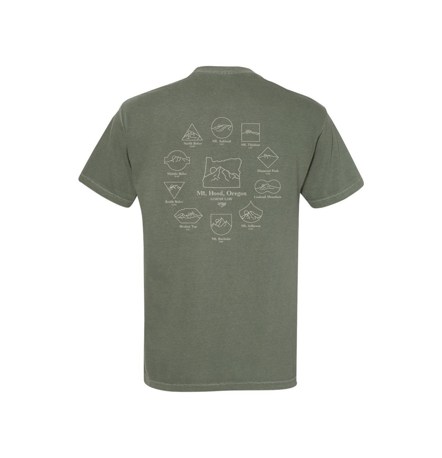 Northwest Mountains Tee - Moss