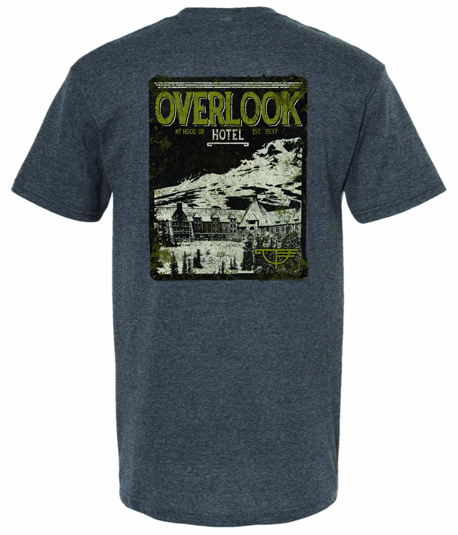 Overlook Tee — Charcoal Heather, back