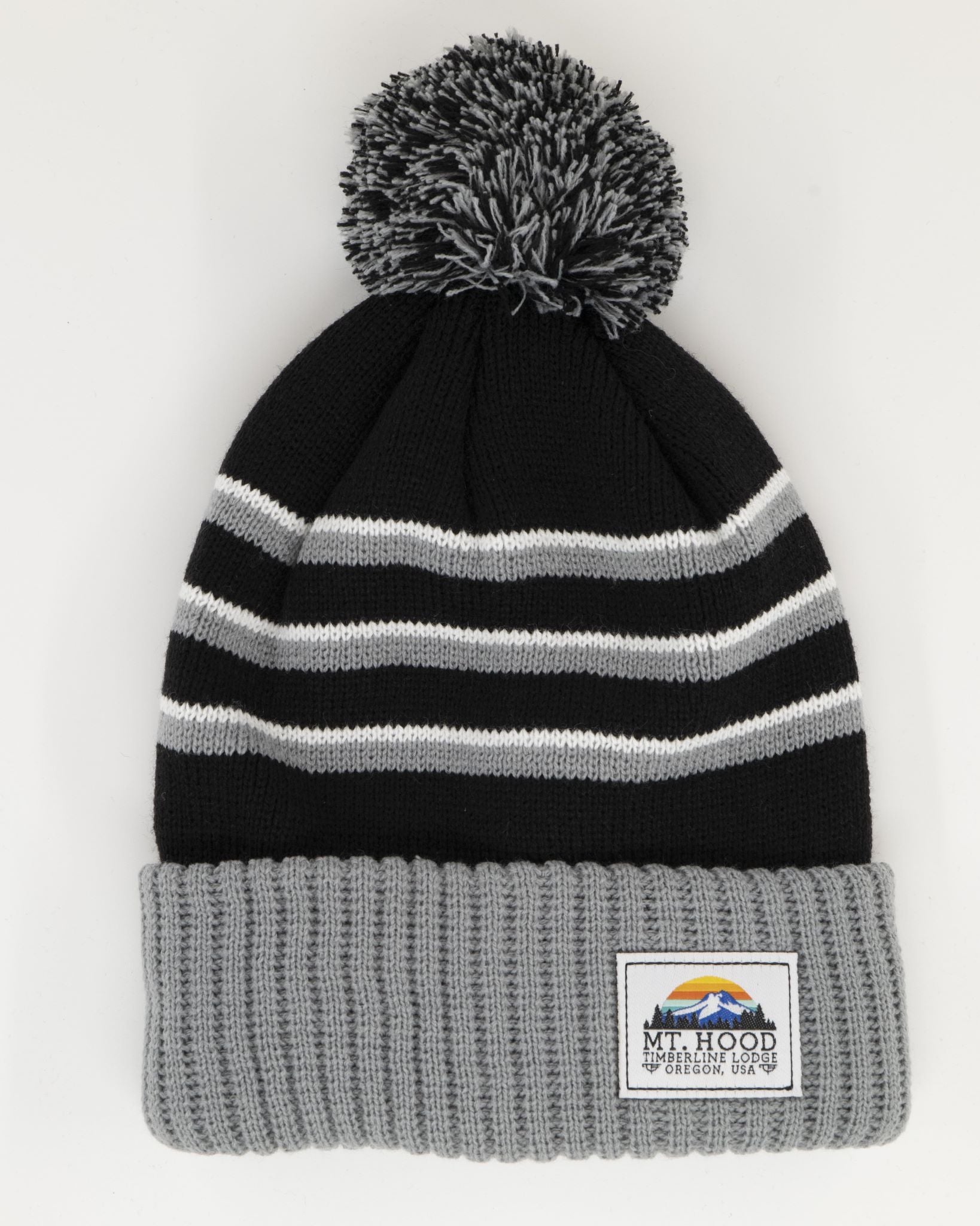 Pom Beanie - Daybreak - Available in Black, Grey, and White or Blue, B -  Timberline Lodge Online Store