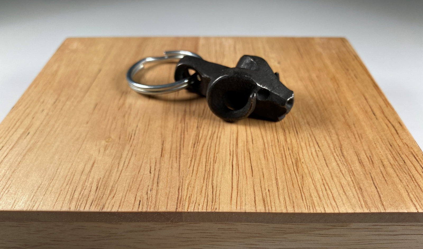 Small Iron Rams Head Keychain