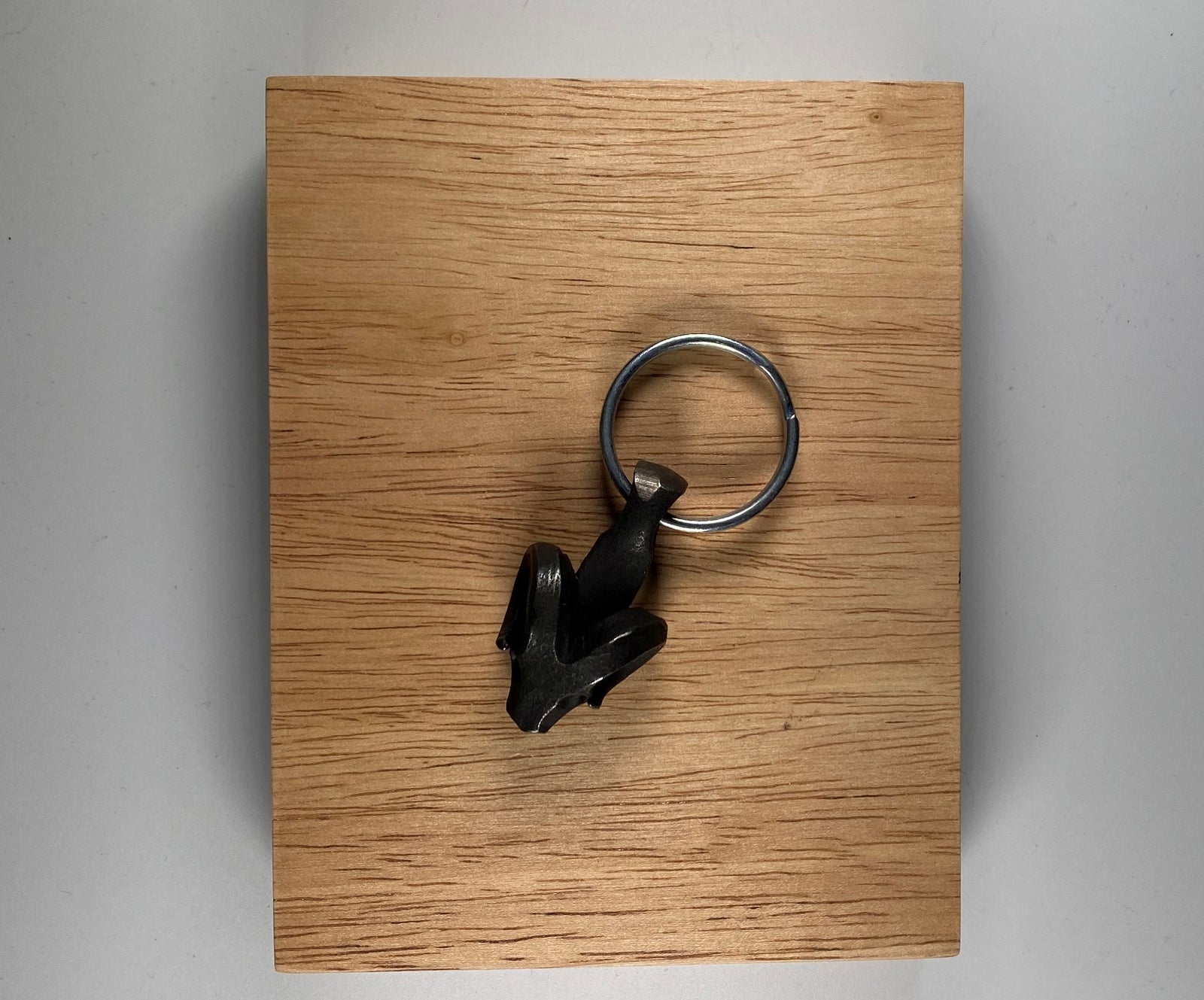 Small Iron Rams Head Keychain